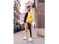 Custom Mens Color Block Sports Slim Fit Tracksuit