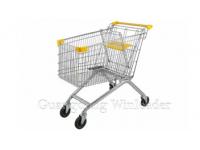 Supermarket shopping before shopping cart was invented