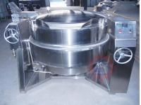 Gas jacketed boiling pot   industrial steam kettle   jacketed kettle price   Gas vacuum jacketed kettle china