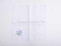 Custom Linen Print Pocket Squares   custom embroidery pocket square