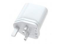 1 Type C(18W)+ 1 USB(18W) UK Plug Mobile Charger   mobile charger manufacturer   wholesale mobile phone charger