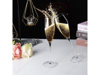 Customized Elegant Tall Stem Modern Goblet Crystal Wine Glasses