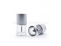 Clear glass bottle nail polish bottle with brush