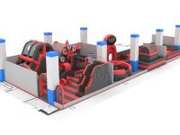 Red And Black Carnival Indoor Inflatable Trampoline Park