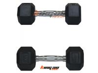 Hexagon Rubber Dumbbell