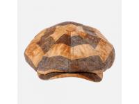  FRED LINEN-COTTON NEWSBOY CAP BURLYWOOD-BROWN