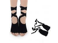 New Cotton Yoga Socks Five-finger Open Toe Backless Dance Socks