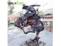Story From American Custom Bronze Cowboy Riding Horse Statue