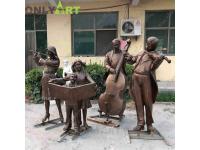 Custom Famous Joy Of Music Sculpture Musician Family Group Statue