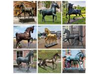 Garden Life Size Roman Vintage Bronze Horse Statue