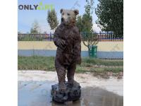 Large Ourdoor Home Garden Yard Statue Life Size Metal Bronze Art Brown Bear Sculpture For Sale