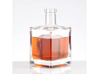 Liquor Corked square 500ml glass bottles     Square Glass Bottle 500ml    