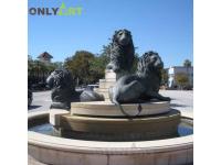 Large Outdoor Bronze Lion Water Fountain For Sale