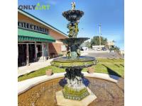 Custom design cast bronze large figures boy water fountain for garden decoration