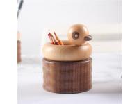 Wooden Animal Duck Pen Holder