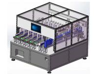 Prismatic battery module semi-automatic assembly line