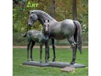 Mare And Foal Statue Bronze Horse Sculpture OAB-HM2