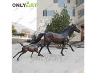 Bronze Horse Sculpture Mare And Colt Statue For Sale OAB-HM1