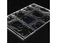Clear Block textured Acrylic plate JK-ZWH