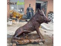 Garden Bronze Wild Boar Sculpture Statue