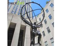 Greek Bronze Nyc Atlas Statue Holding The World Sculpture