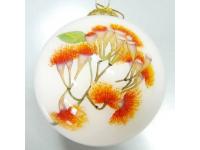 Hand Painted Glass Christmas Bal