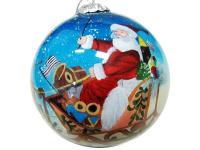 Hand Painted Glass Christmas Tree Ornaments