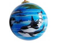 Hand painted Blown Glass Ornaments