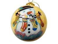 Hand Painted Glass Christmas Tree Ornaments