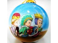 Hand Painted Glass Christmas Tree Ornamen