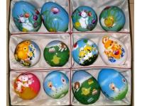 Hand Inside Painted Glass Easter Eggs