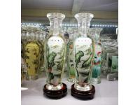 Hand Inside Painted Glass Vases