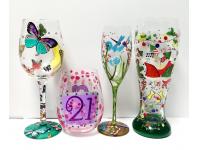 Hand Painted Wine Cups