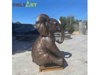 Outdoor Garden Brass Bronze Elephant Statue For Home Decor 