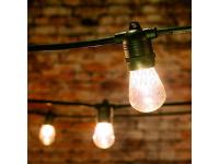 CE Listed,e27 20 FIXED SOCKET ,OUTDOOR COMMERCIAL WEATHERPROOF STRING LIGHT, 20M CORD