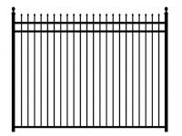 Ornamental Black Painted Galvanised Steel Picket Fence Panels