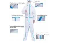 Disposable medical protective clothing 55g/65g adhesive strip microporous protective clothing