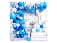 Blue balloon garland set