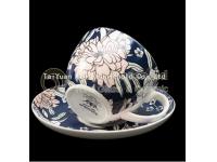 Porcelain Tea Cups with saucers 240ml/8zset of 2, set of 4