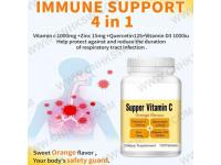 Natural Organic Dietary Fiber Chewable Tablet Vitamin C Ascorbate Supplement