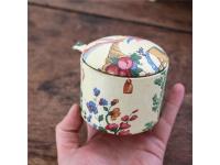 Printed Pattern of a Round Paper Box with a Lid
