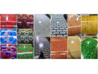 Production and use of color-coated tiles