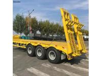 3 axle low flat semi trailer