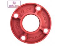 How do ductile iron flange adapters handle different types of media?