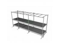 What are the differences between static and mobile grow racks?