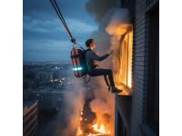 What equipment helps in high-rise evacuation?