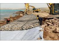 Geotextile Liners Placed Behind Gabions to Prevent Soil Loss Effectively