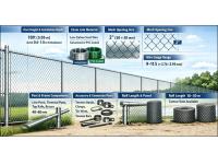 6ft Chain Link Fencing and Accessories for British Columbia Projects
