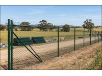 PVC Coated Chain Link Fence Fabric Available in Black, Forest Green, and Dark Brown Colors