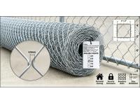 Black PVC Coated Galvanized Chain Link Fence Roll (50ft) in Multiple Heights &ndash; 9 Gauge